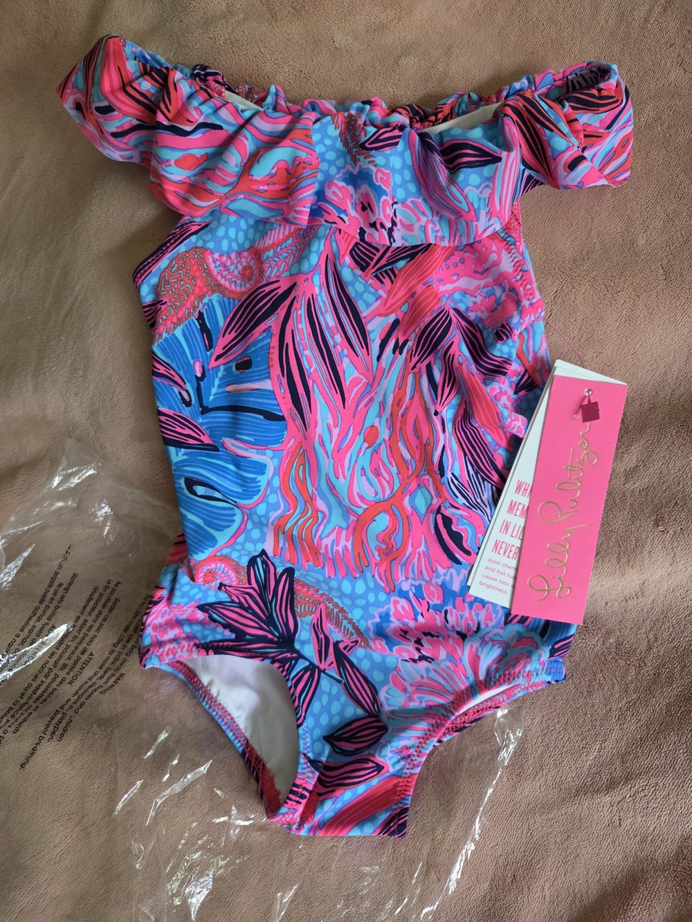 Lilly Pulitzer Eliana One-Piece Swimsuit in Pink & Turquoise